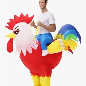 Colorful Inflatable Rooster Costume for Pets